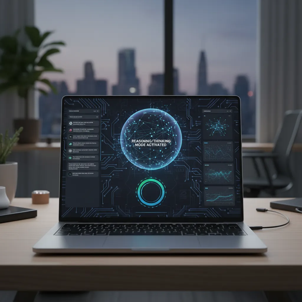 Interface Grok sur X avec mode Think activé