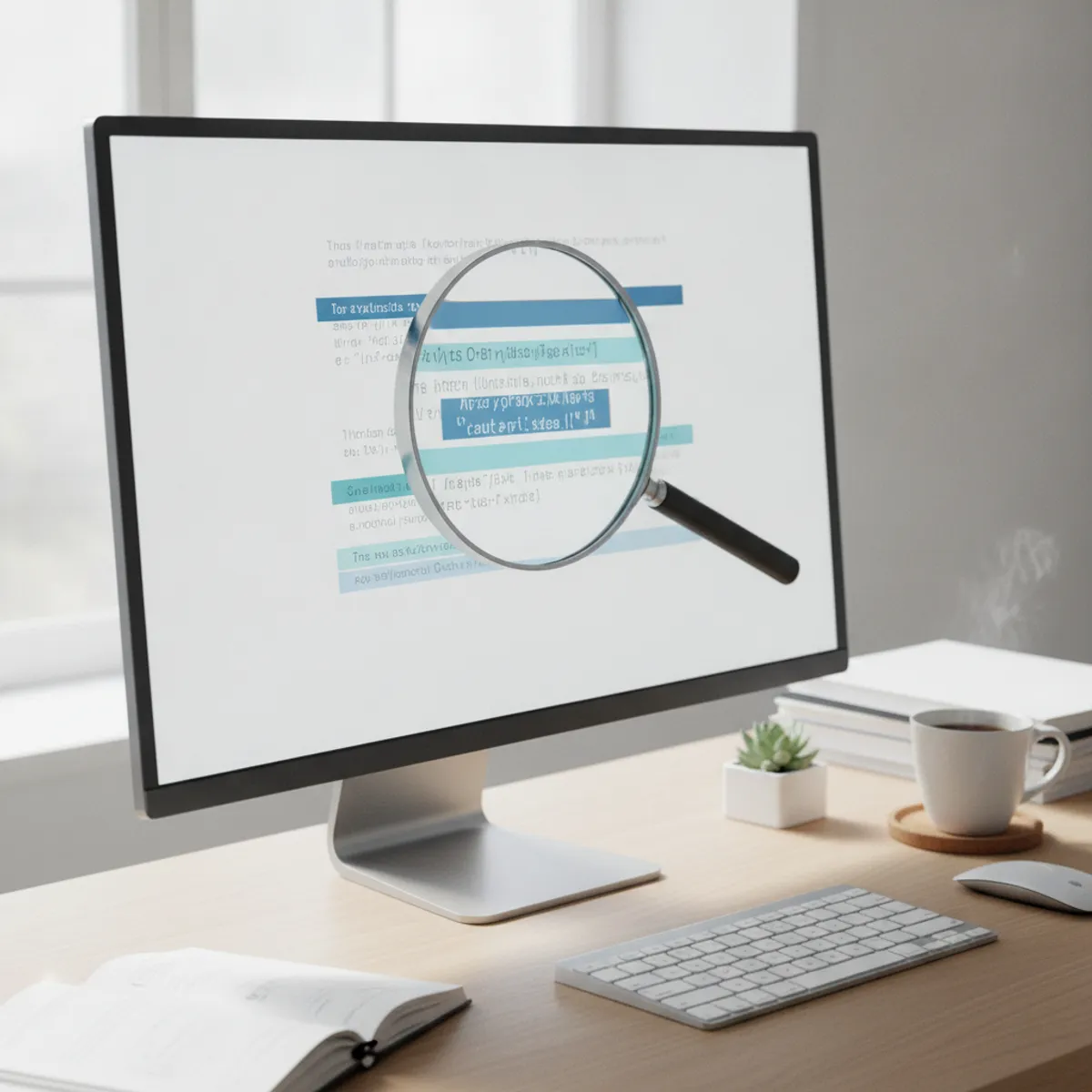 Écran affichant un détecteur de texte écrit par une IA avec score de probabilité